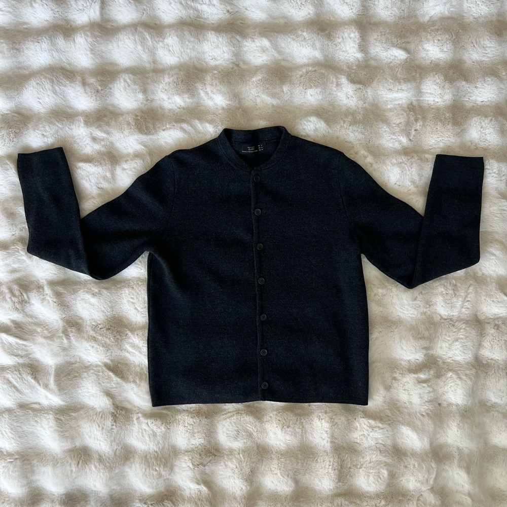 Zara Charcoal Knit Cardigan